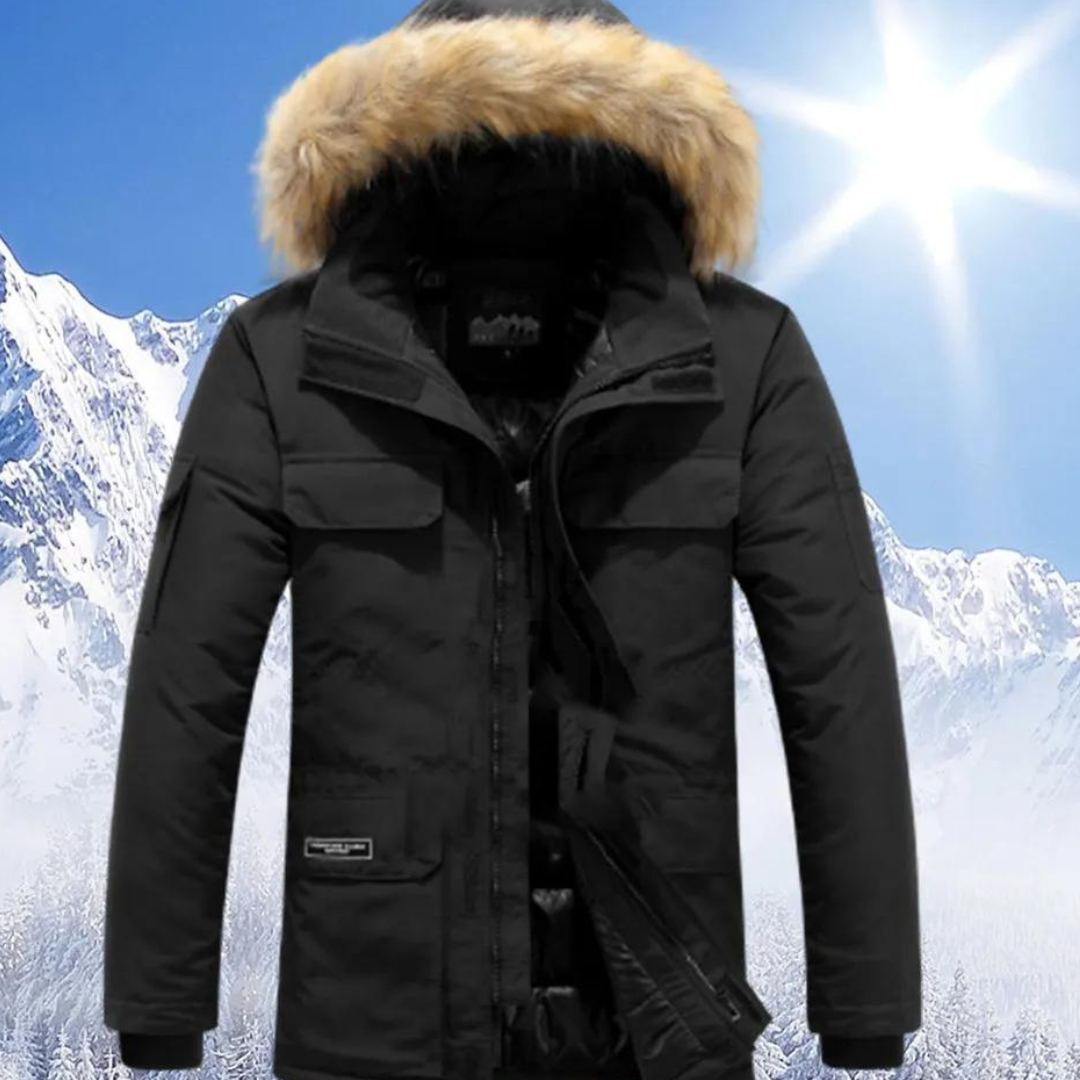 Winterparka mit Kapuze und warmem Innenfutter für Herren