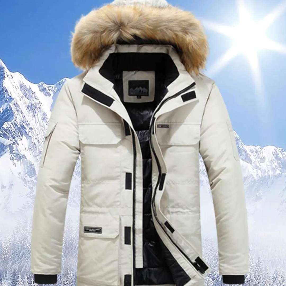 Winterparka mit Kapuze und warmem Innenfutter für Herren