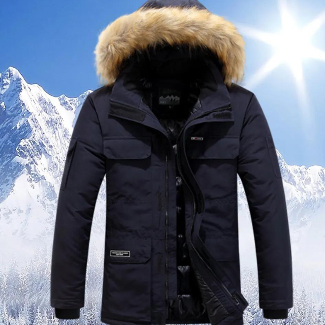 Winterparka mit Kapuze und warmem Innenfutter für Herren