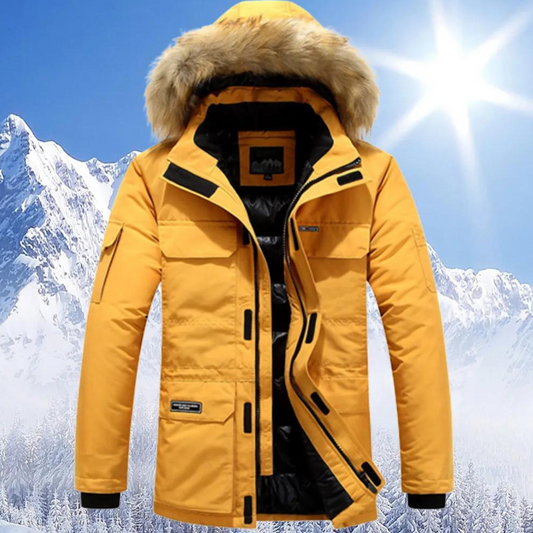 Winterparka mit Kapuze und warmem Innenfutter für Herren