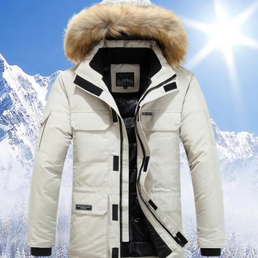 Winterparka mit Kapuze und warmem Innenfutter für Herren
