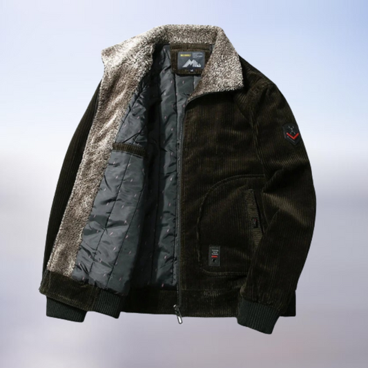 Winterjacke mit Isolierung und pelzähnlichem Futter für Herren