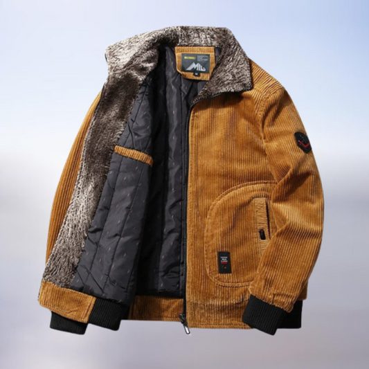 Winterjacke mit Isolierung und pelzähnlichem Futter für Herren